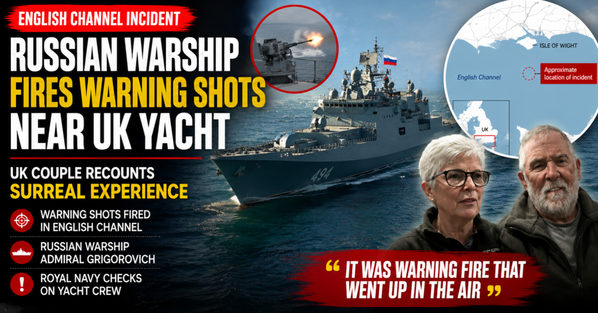 Warning Shots Fired Near UK Yacht by Russian Warship in English Channel: What Happened?