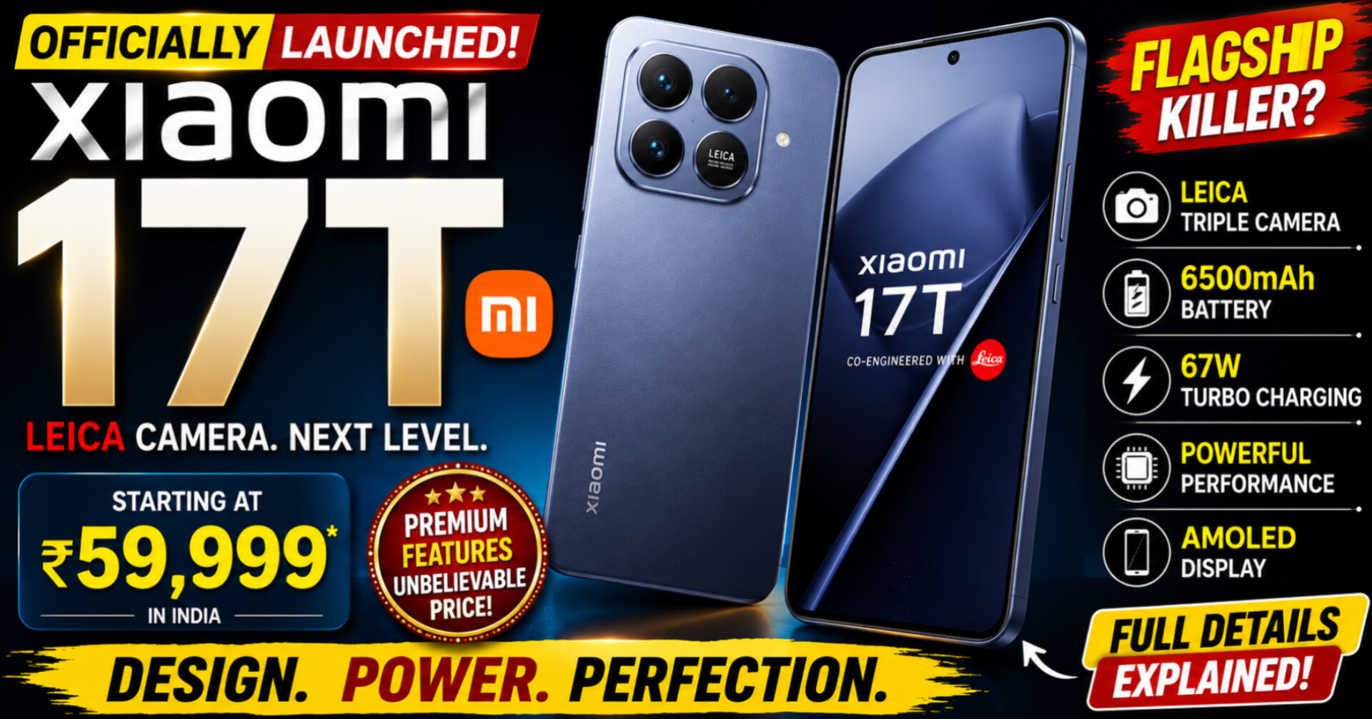 Xiaomi 17T Launched in India: Leica Cameras, Powerful Performance, and Premium Features
